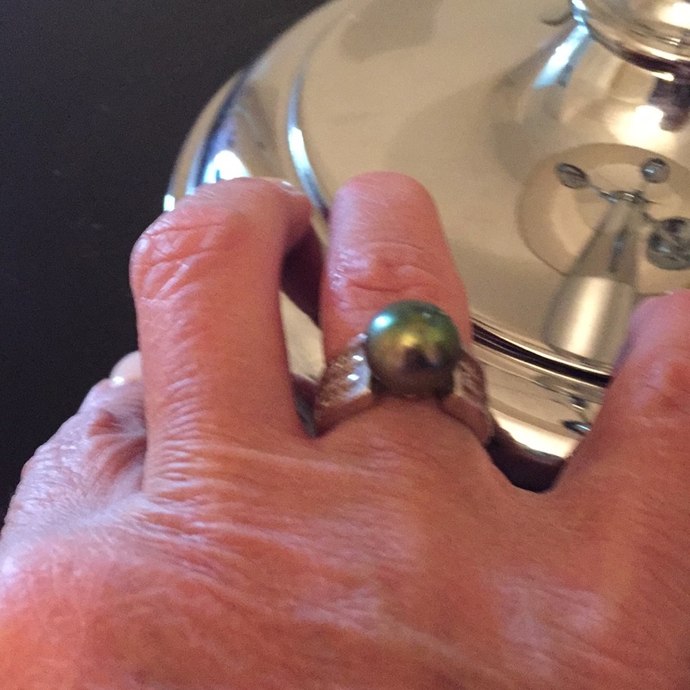 Diamond and pearl ring - Picture 3 of 5